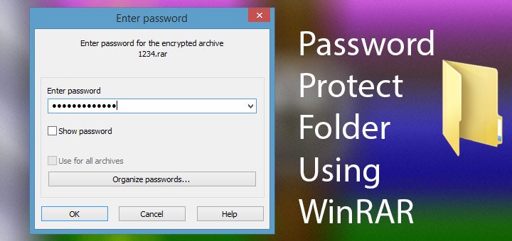 Password-Protect-Folder-using-WinRAR