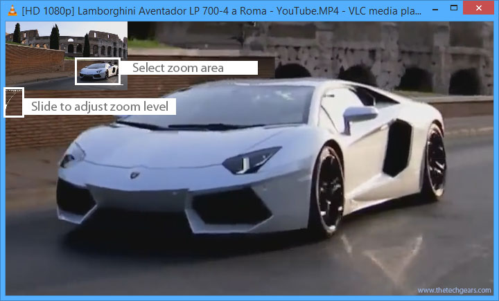 Interactively Zoom or Magnify video or Movie in VLC Media Player in realtime