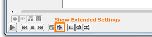 VLC Media Player Show Extended Settings
