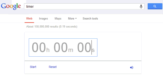Google online timer