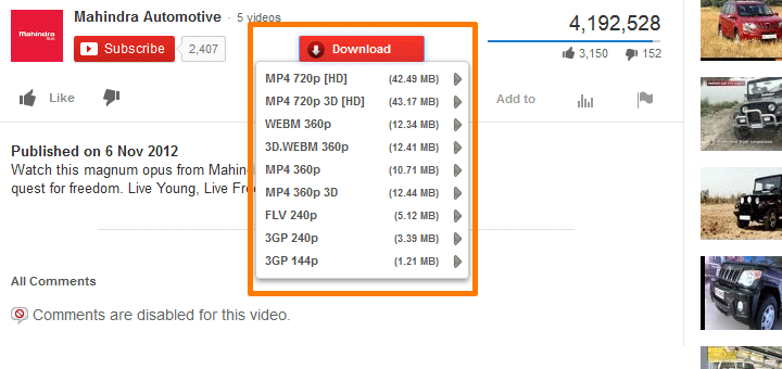 youtube video downloader extension firefox