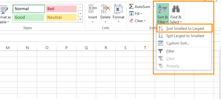 Sort-in-Excel