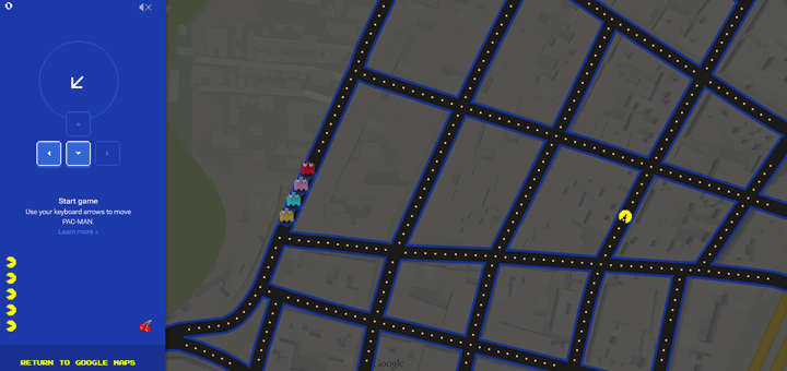Pac-Man-Google-Maps-City-Streets-on-Computer