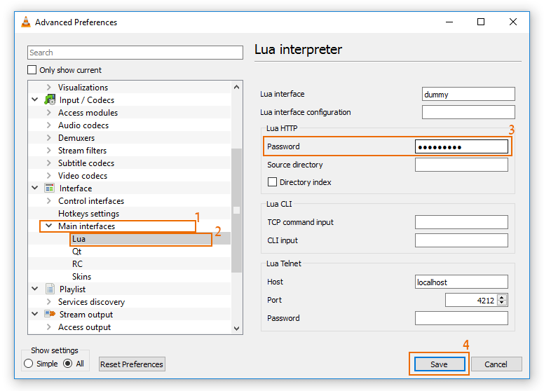 Set-Lua-HTTP-Password-in-VLC-Media-Player