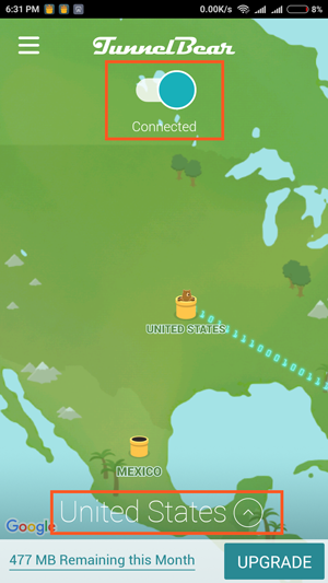 TunnelBear-VPN-Connected-to-US